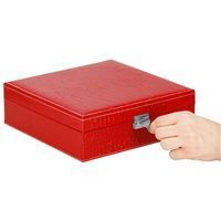 Скринька для прикрас (футляр для біжутерії) Springos 26 x 26 x 8.5 см HA1027