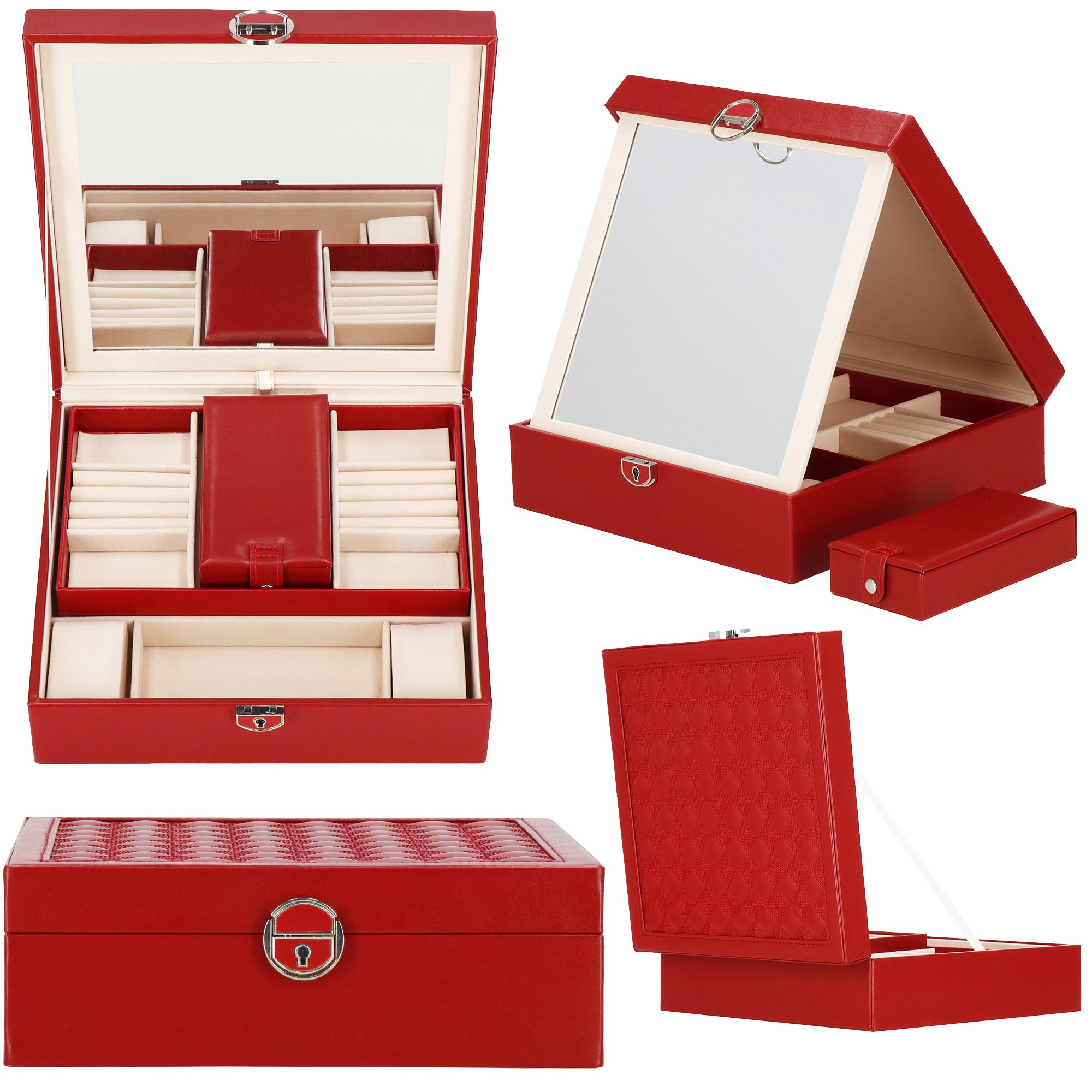 Скринька для прикрас (футляр для біжутерії) Springos 25 x 25 x 8.5 см HA1080