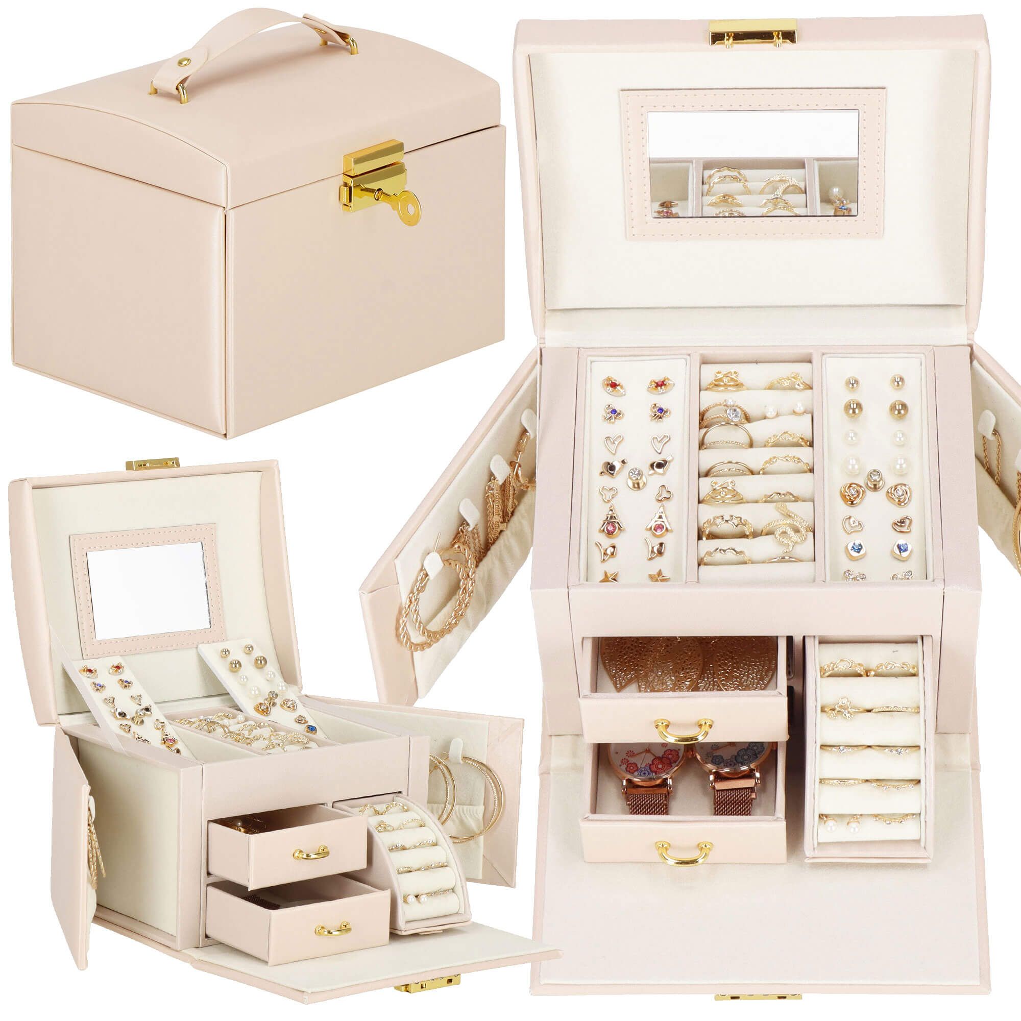 Скринька для прикрас (футляр для біжутерії) Springos 17.5 x 12 x 13.5 см HA1086