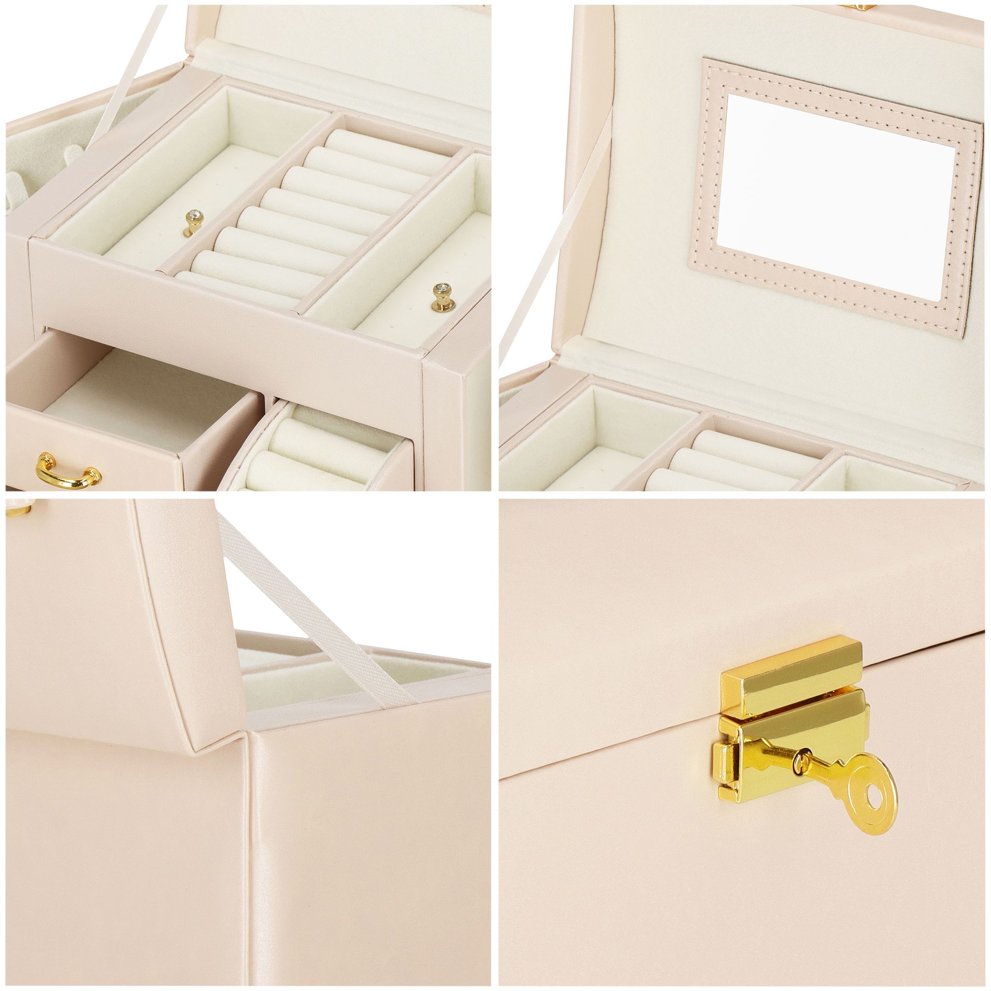 Скринька для прикрас (футляр для біжутерії) Springos 17.5 x 12 x 13.5 см HA1086