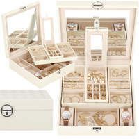 Скринька для прикрас (футляр для біжутерії) Springos 25 x 25 x 8.5 см HA1079