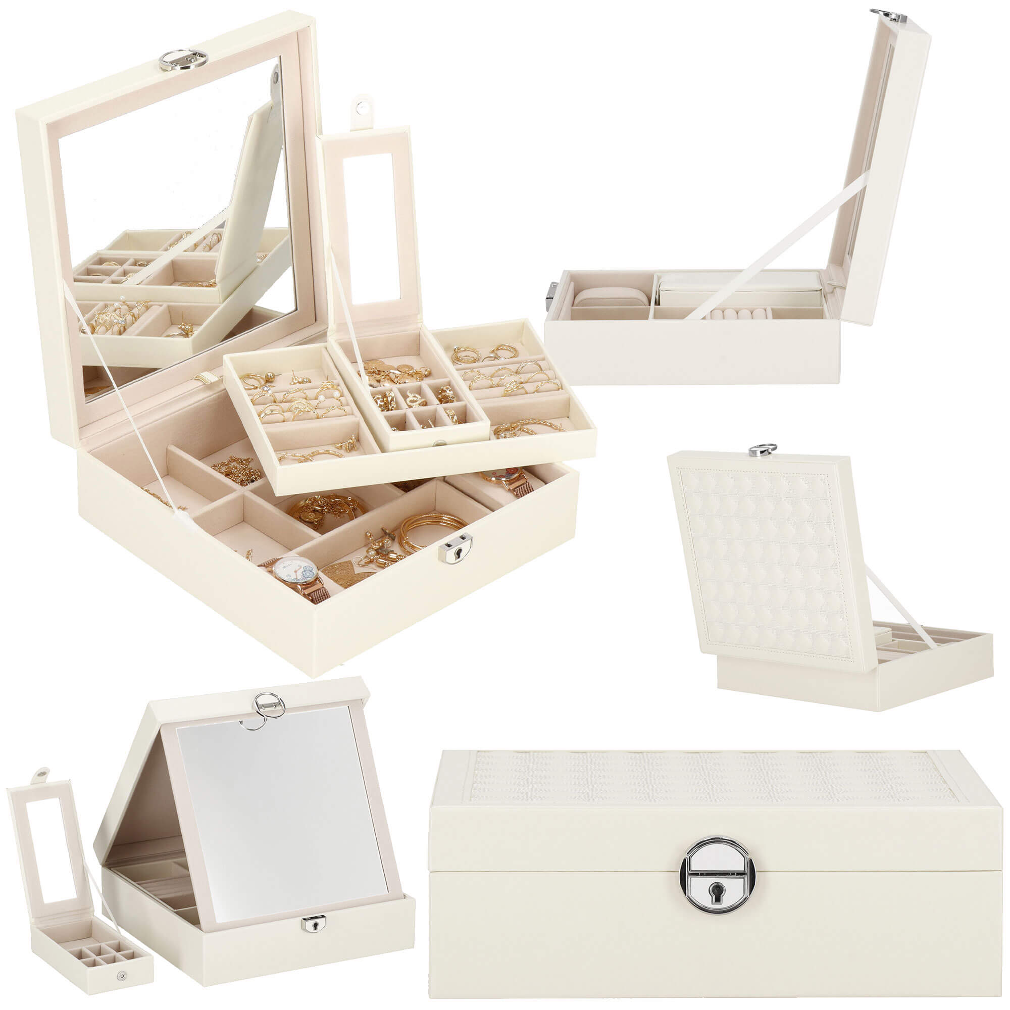 Скринька для прикрас (футляр для біжутерії) Springos 25 x 25 x 8.5 см HA1079