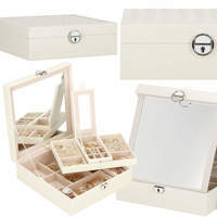 Скринька для прикрас (футляр для біжутерії) Springos 25 x 25 x 8.5 см HA1079