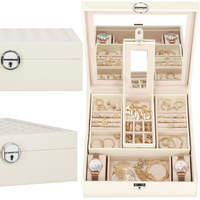 Скринька для прикрас (футляр для біжутерії) Springos 25 x 25 x 8.5 см HA1079