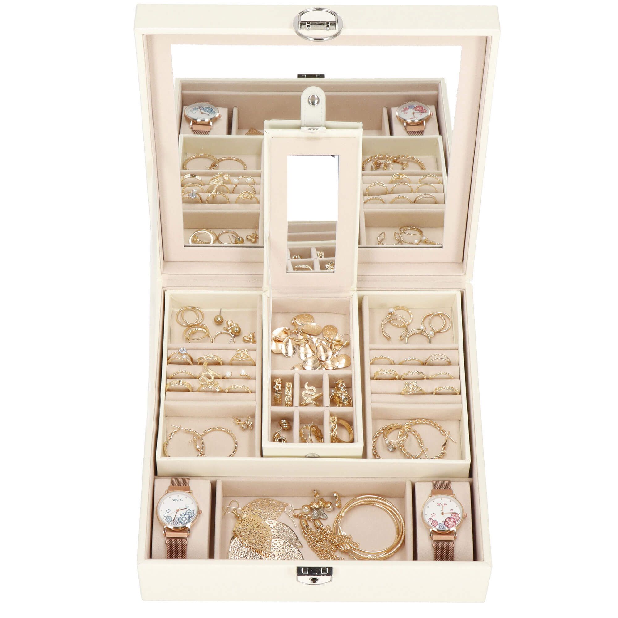 Скринька для прикрас (футляр для біжутерії) Springos 25 x 25 x 8.5 см HA1079