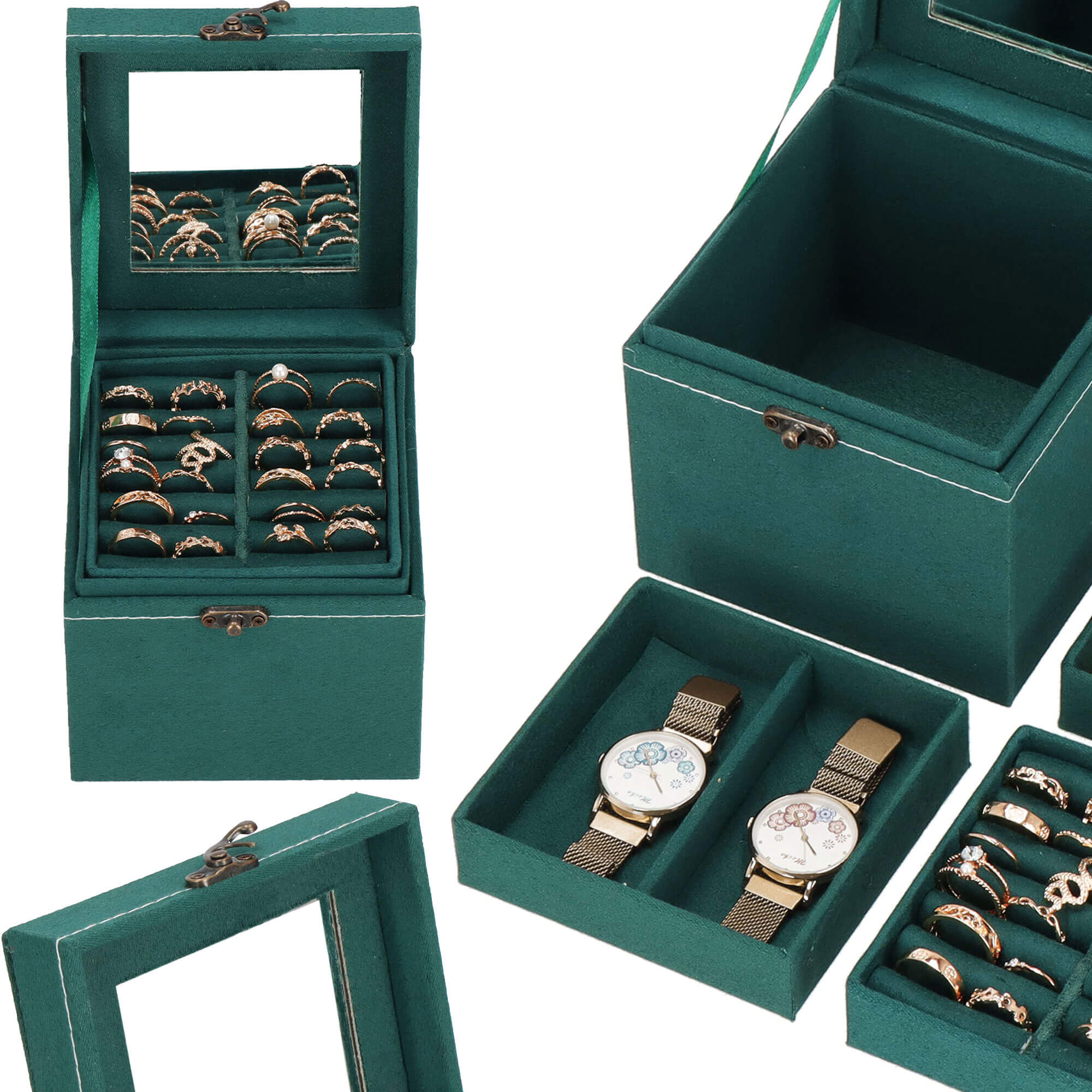 Скринька для прикрас (футляр для біжутерії) Springos 12 x 12 x 12 см HA1048