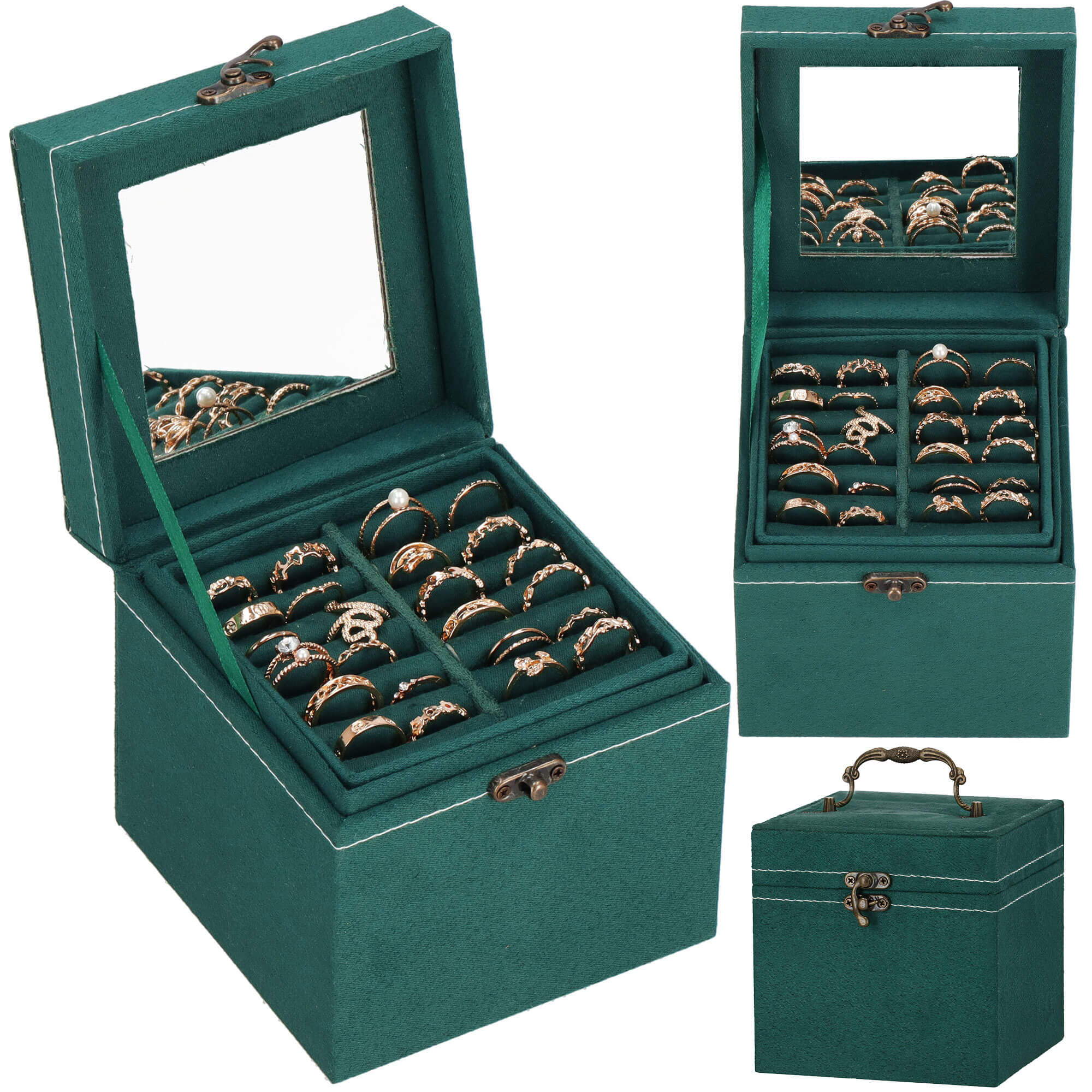 Скринька для прикрас (футляр для біжутерії) Springos 12 x 12 x 12 см HA1048