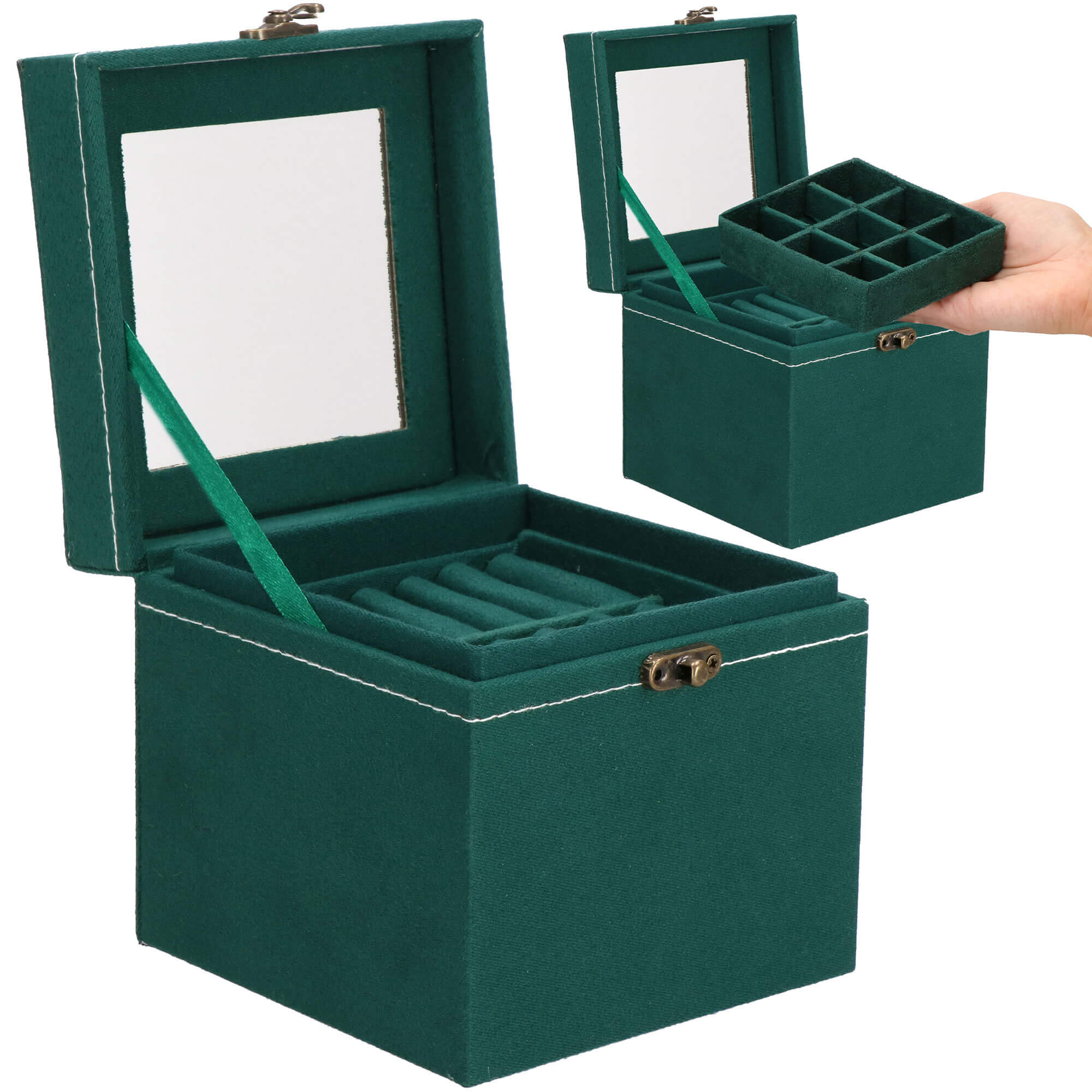 Скринька для прикрас (футляр для біжутерії) Springos 12 x 12 x 12 см HA1048