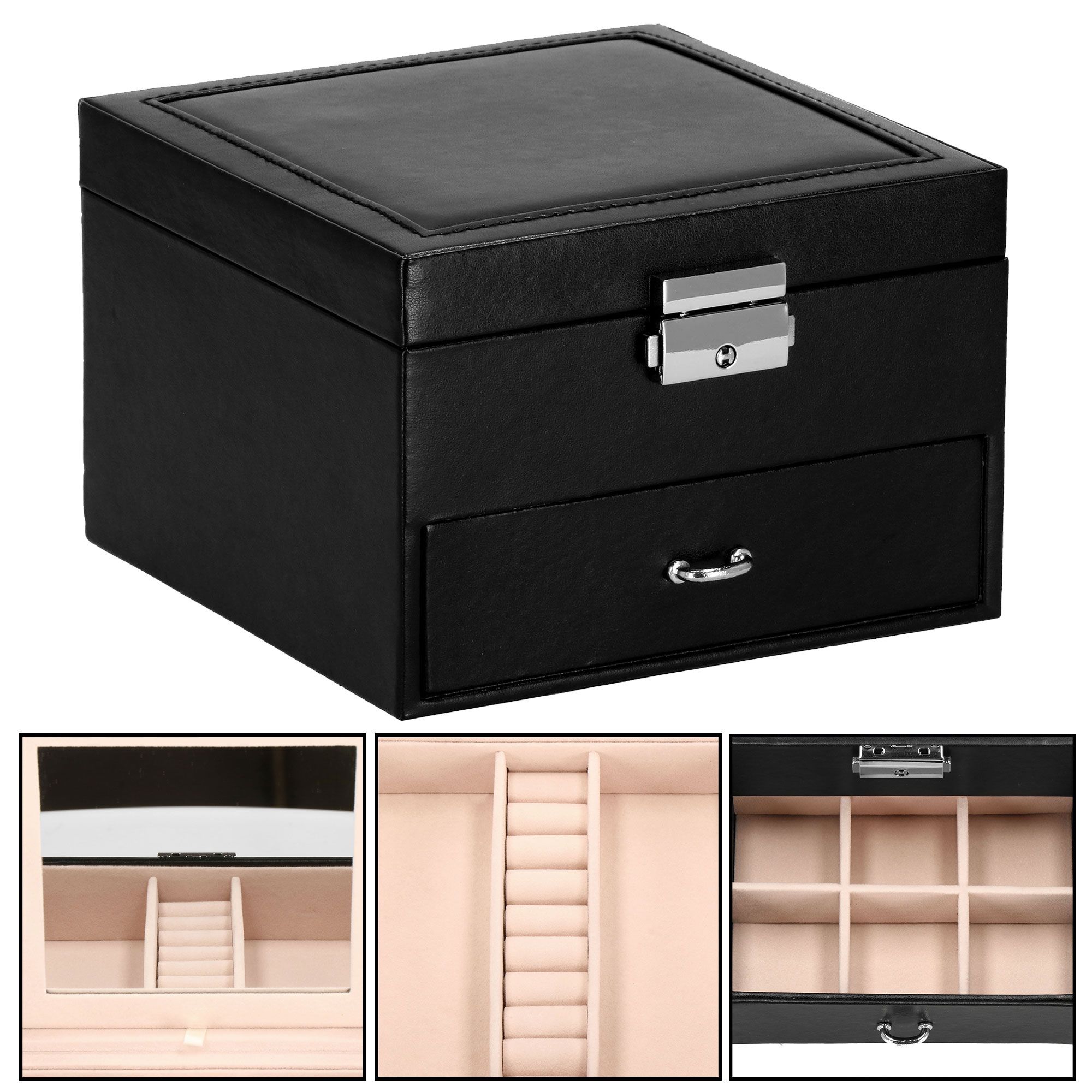 Скринька для прикрас (футляр для біжутерії) Springos 16 x 16 x 11 см HA1081