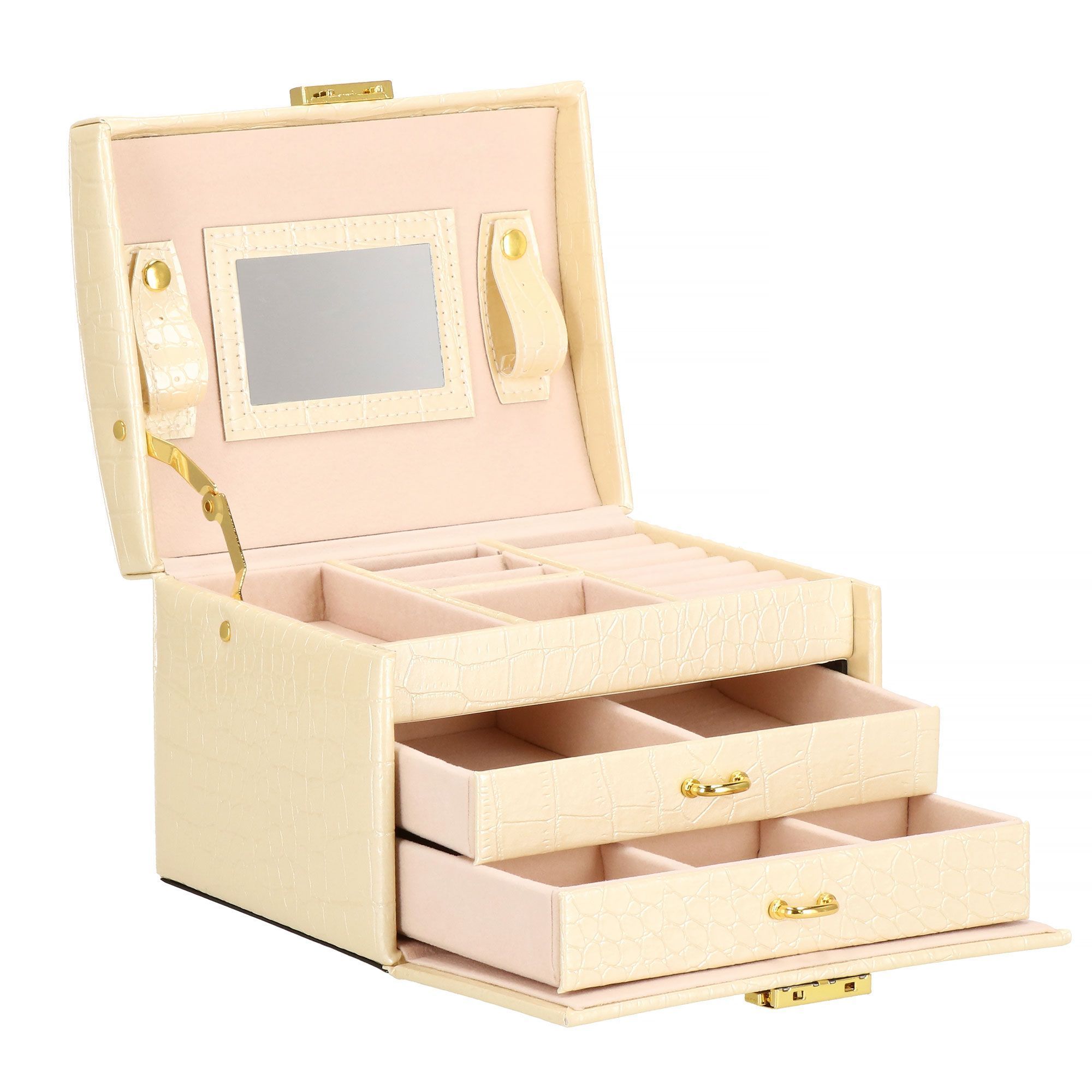 Скринька для прикрас (футляр для біжутерії) Springos 17.5 x 14 x 12.5 см HA1076