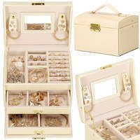 Скринька для прикрас (футляр для біжутерії) Springos 17.5 x 14 x 12.5 см HA1076