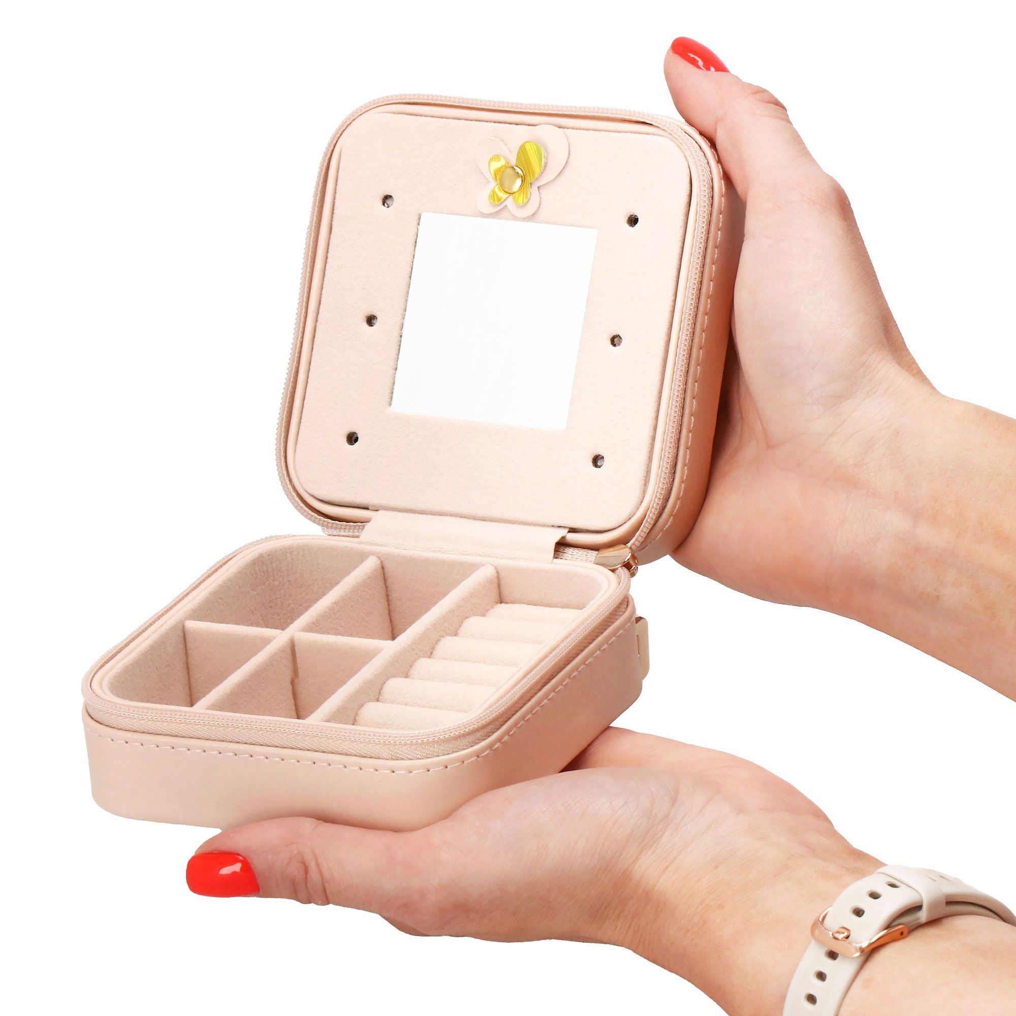 Скринька для прикрас (футляр для біжутерії) Springos 10 x 10 x 5 см HA1028