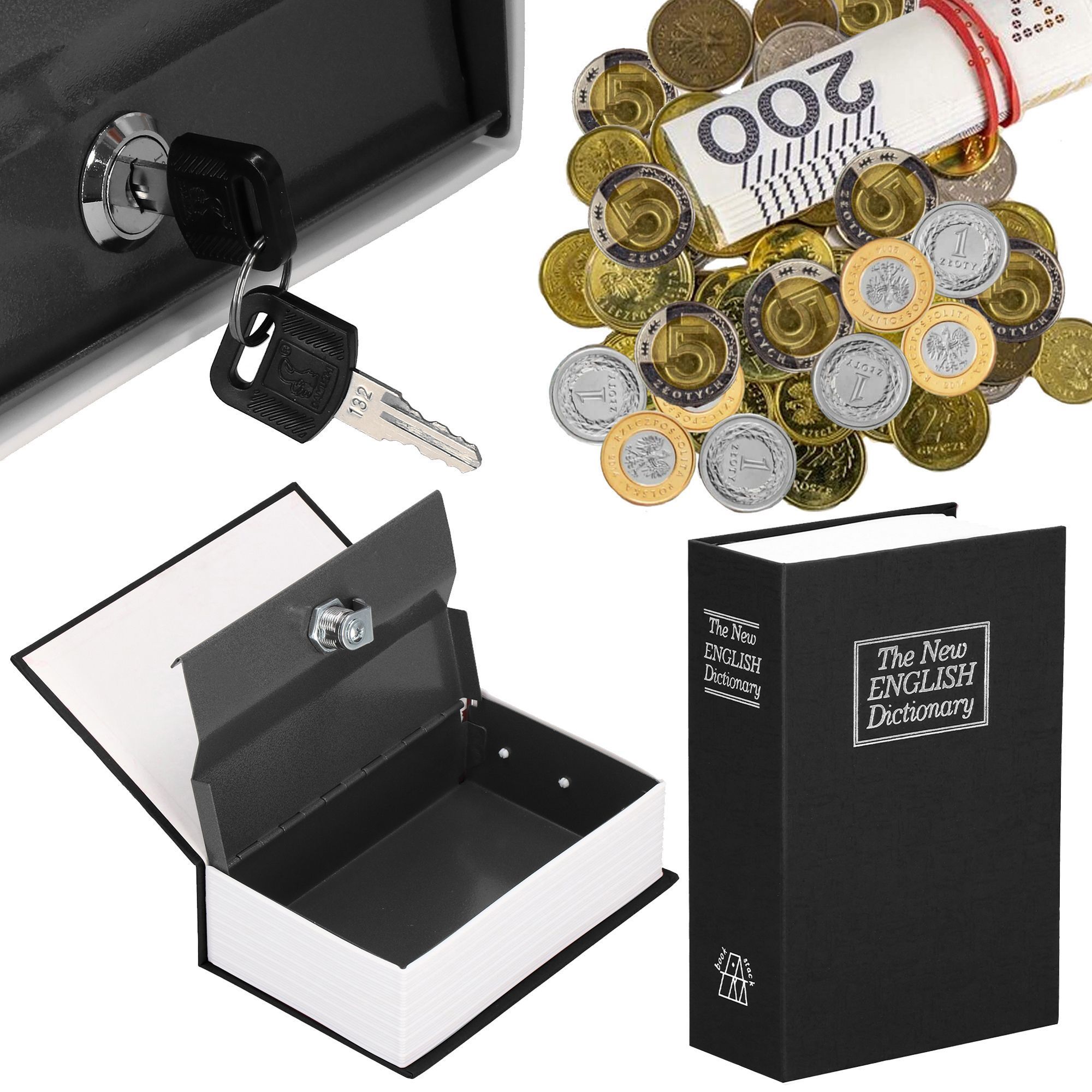 Книга-сейф (кешбокс) Springos 24 x 16 x 5.5 см для зберігання грошей та цінностей HA5046