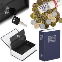 Книга-сейф (кешбокс) Springos 26.5 x 20 x 6.5 см для зберігання грошей та цінностей HA5048