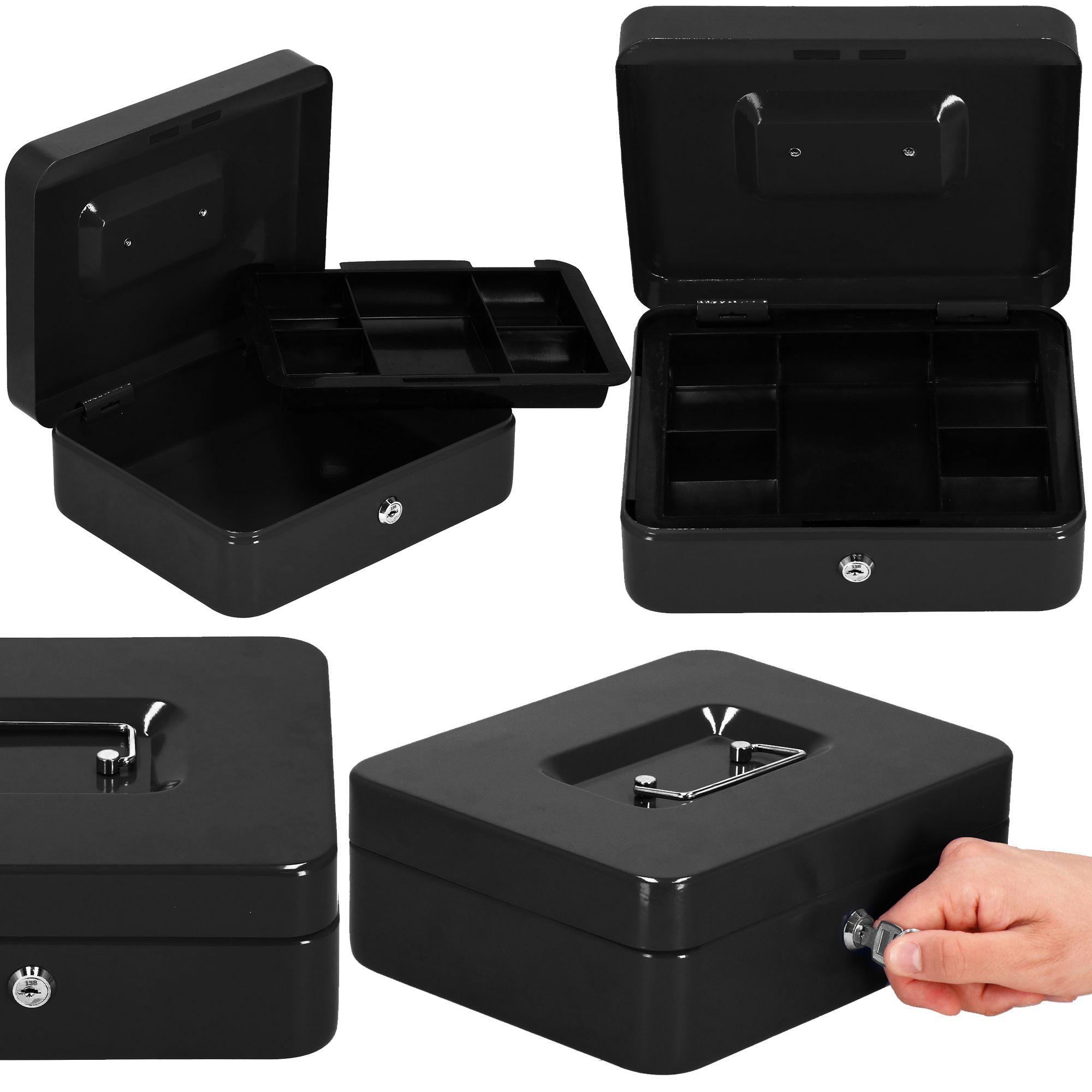 Кешбокс Springos 25 x 20 x 9 см для зберігання грошей та цінностей HA5041