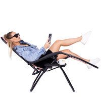 Шезлонг (крісло-лежак) для пляжу, тераси та саду Springos Zero Gravity GC0027