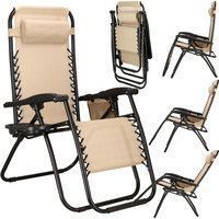 Шезлонг (крісло-лежак) для пляжу, тераси та саду Springos Zero Gravity GC0028