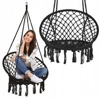 Підвісне крісло-гойдалка (плетене) Springos SPR0041 Black