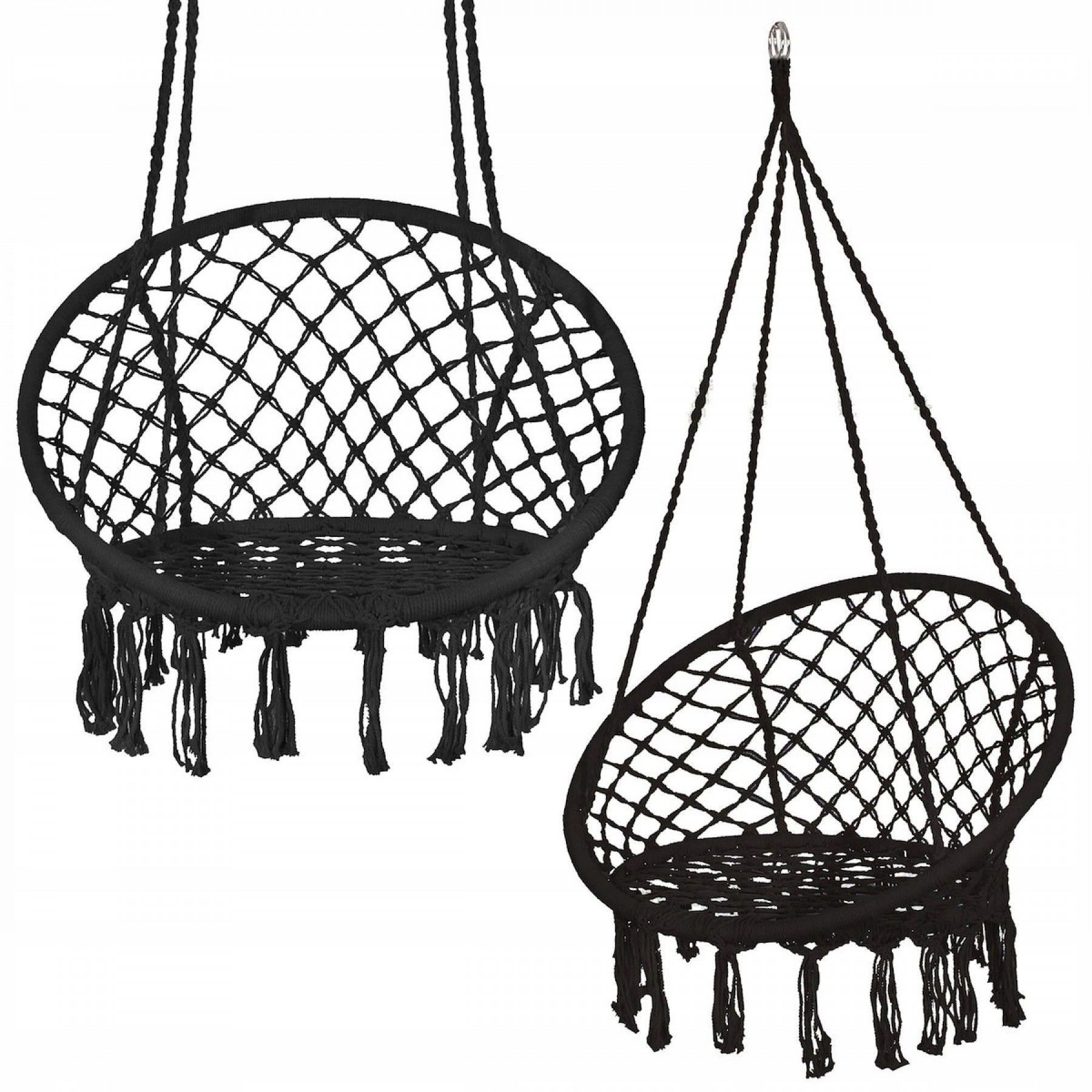 Підвісне крісло-гойдалка (плетене) Springos SPR0041 Black