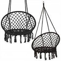 Підвісне крісло-гойдалка (плетене) Springos SPR0041 Black