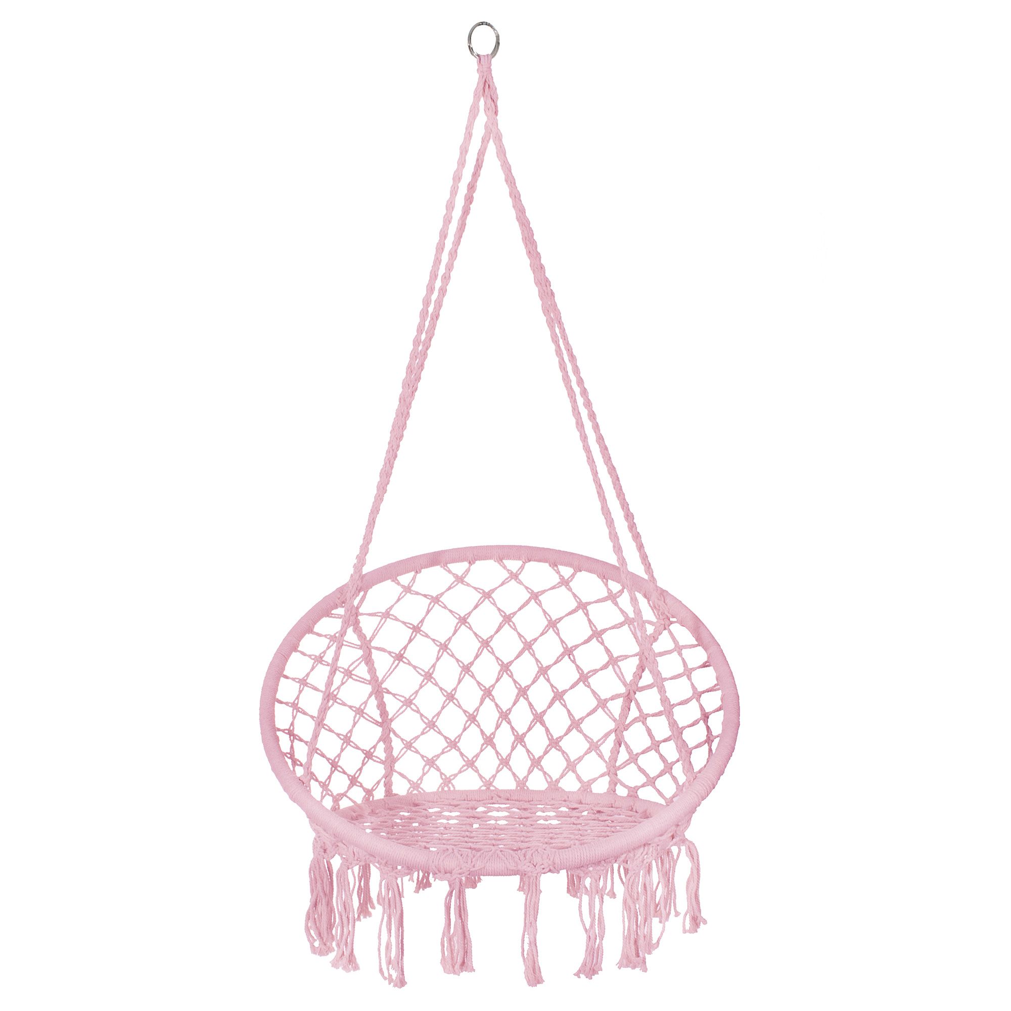 Підвісне крісло-гойдалка (плетене) Springos SPR0042 Pink