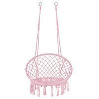 Підвісне крісло-гойдалка (плетене) Springos SPR0042 Pink